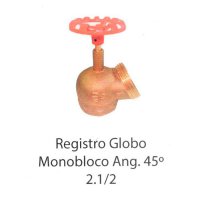 Registro globo monobloco angular 45° de 2.1/2” – MCS70