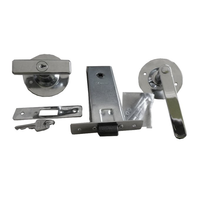 FECHADURA TRINCO DE EMBUTIR COM CHAVE CROMADA - MCS43